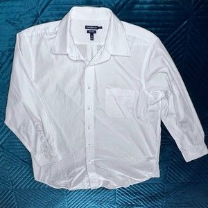 Croft & Barrow Mens White Long Sleeve Dress Shirt - Size17 32/33